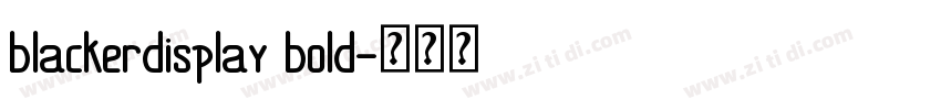 blackerdisplay bold字体转换